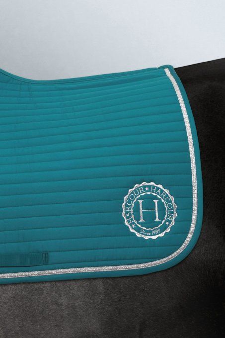 HARCOUR- Tapis de selle - KAREMBAR - BLEU CANARD