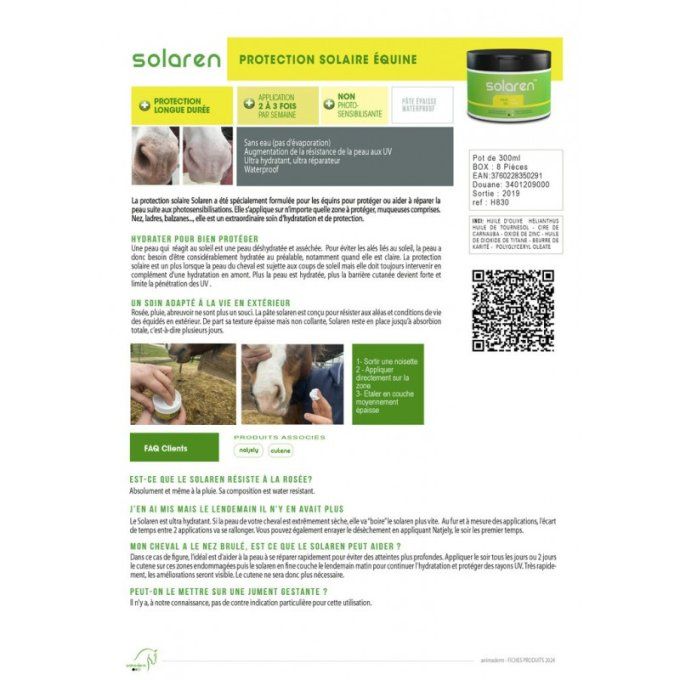 Protection solaire ANIMADERM - Solaren 